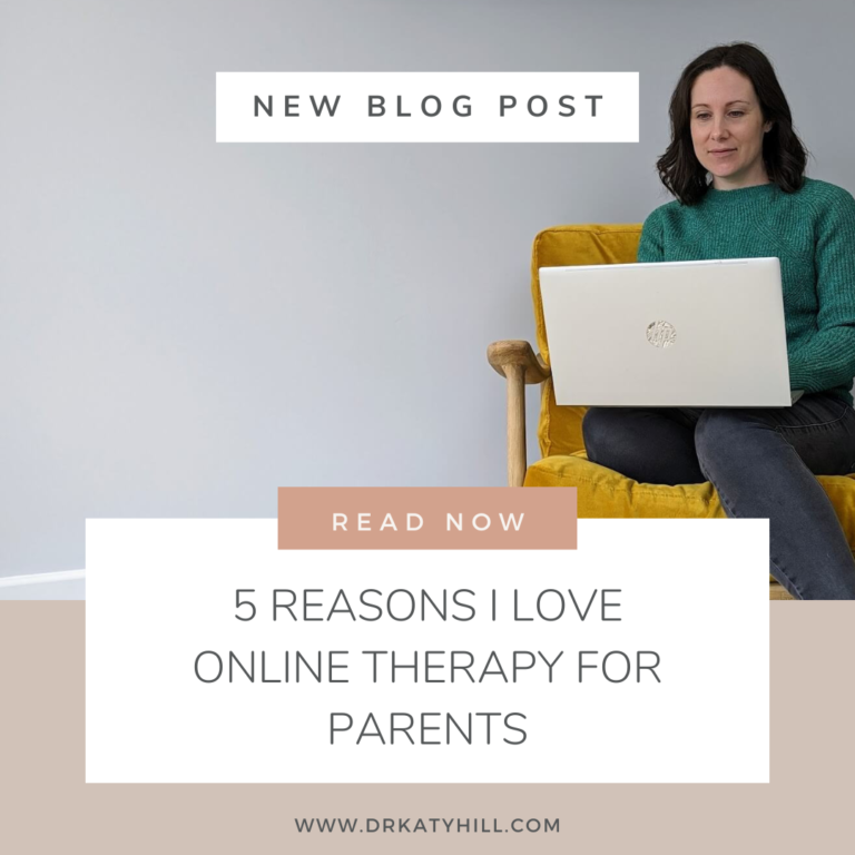 Blog on 5 reasons why I love online therapy for parents